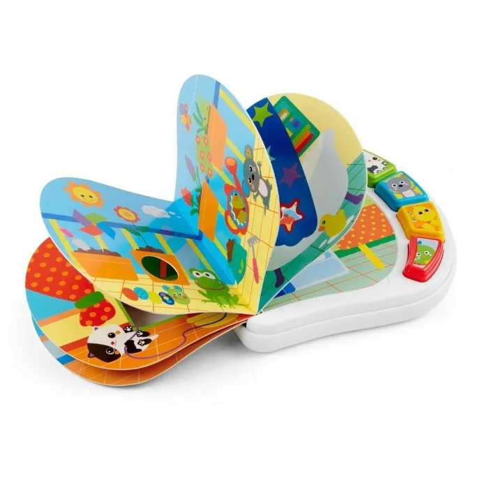 Książeczka domek szczeniaczków z kolorowymi ilustracjami i plastikową podstawą