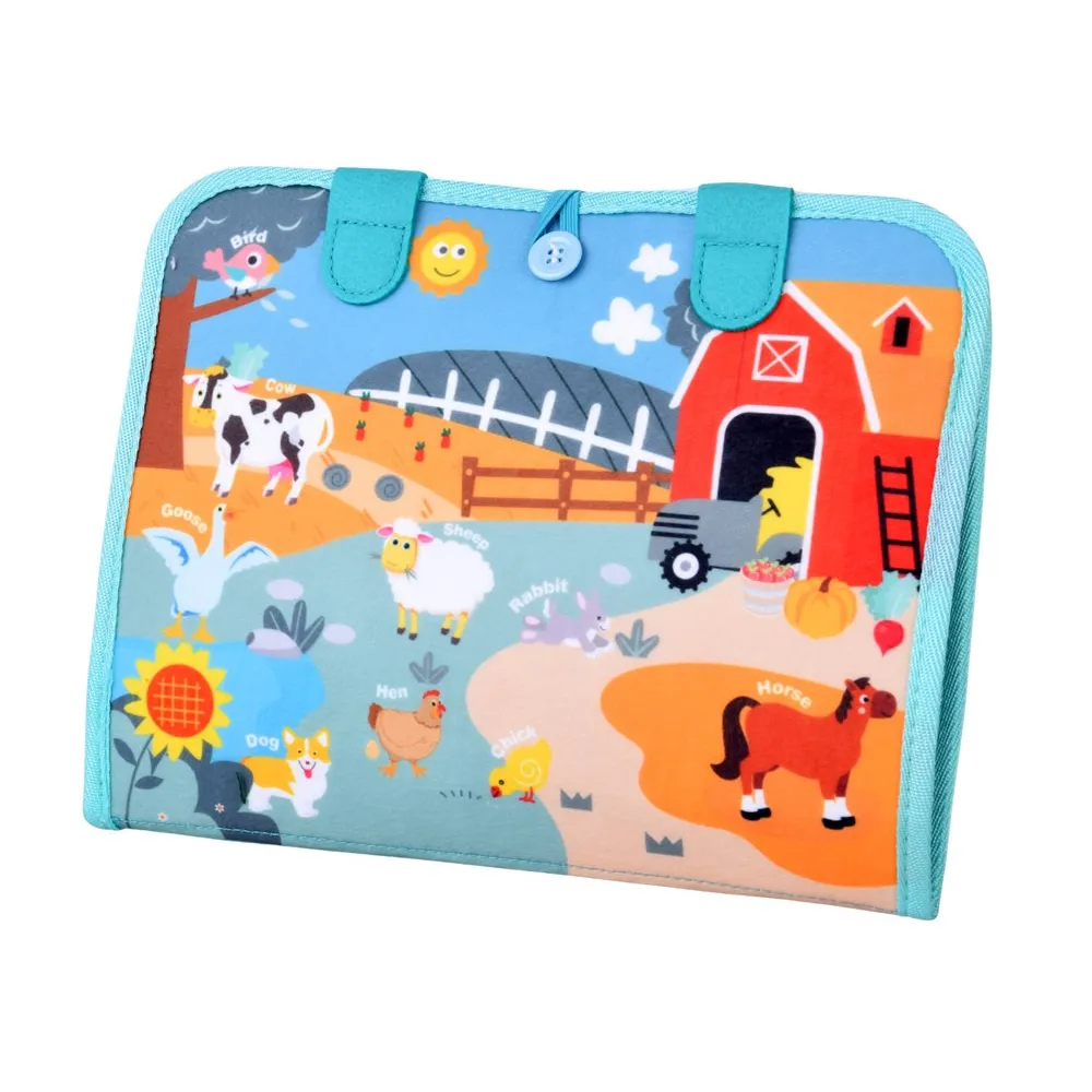 Zbliżenie na filcowe elementy do zapinania i wiązania na pierwszej stronie