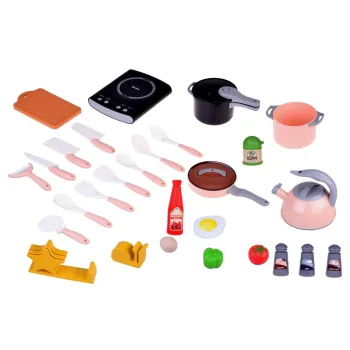 Kuchenka elektryczna + garnki naczynia Zestaw małego kucharza ZA5075