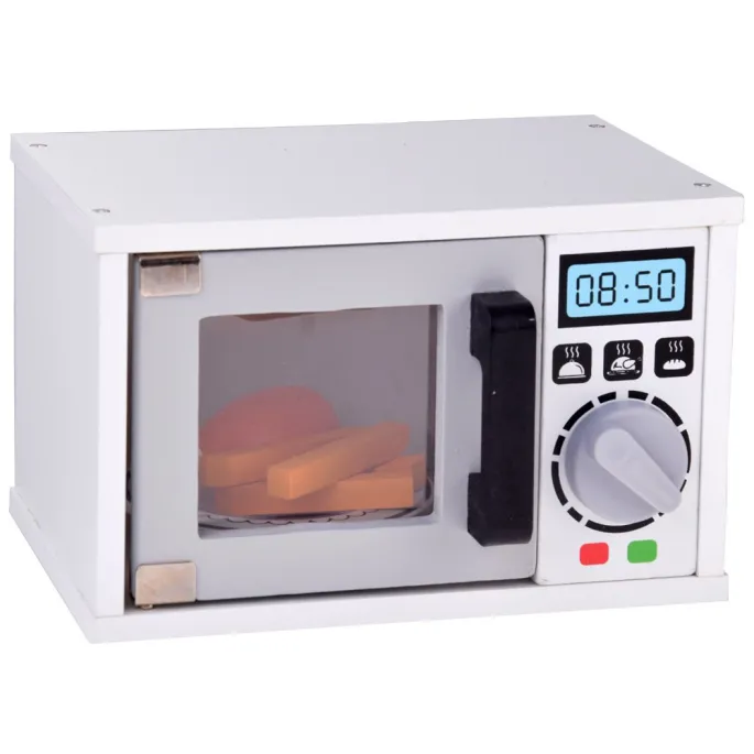 prezentacja kuchenki mikrofalowej z otwartymi drzwiczkami