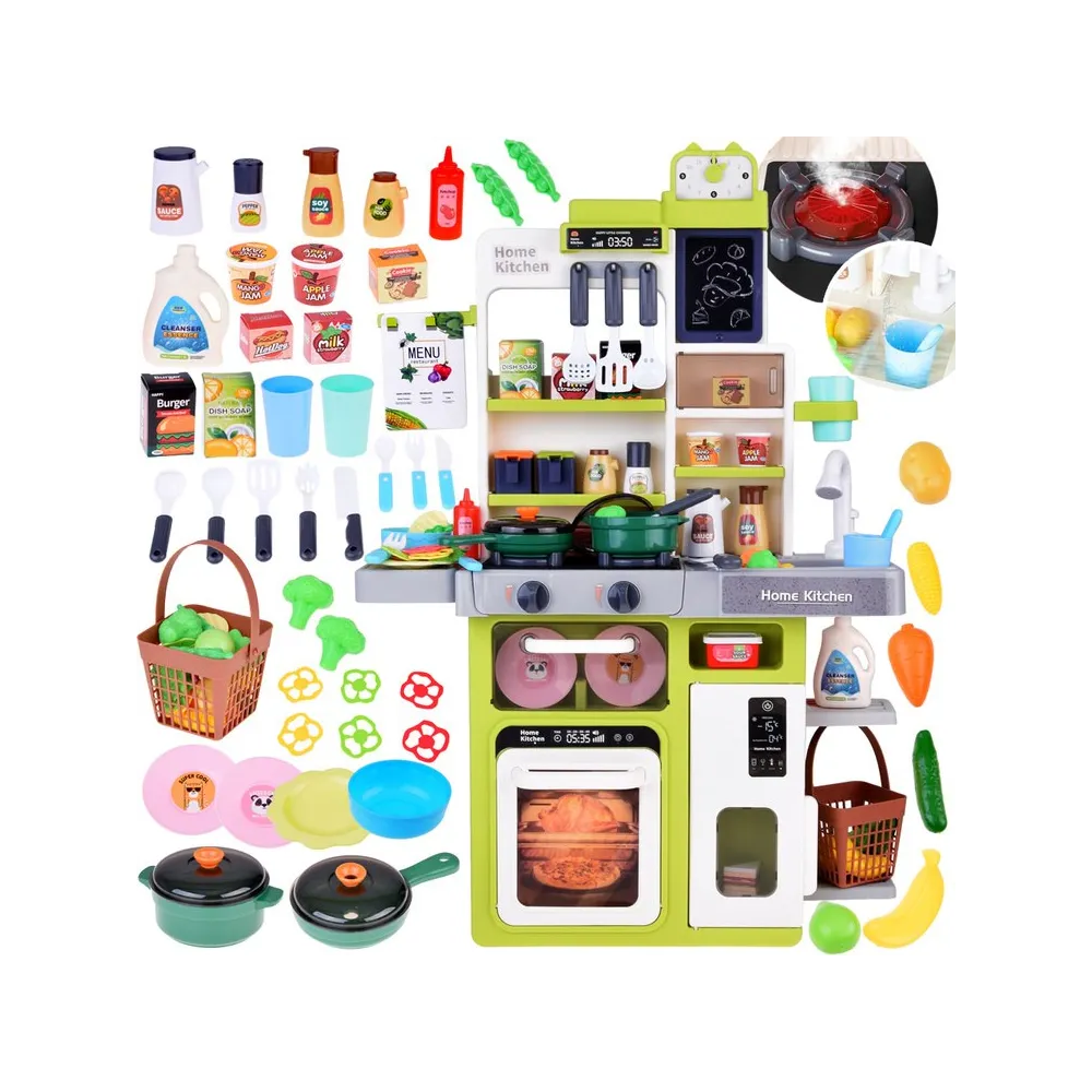interaktywna kuchnia dla dzieci z akcesoriami i efektami świetlnymi