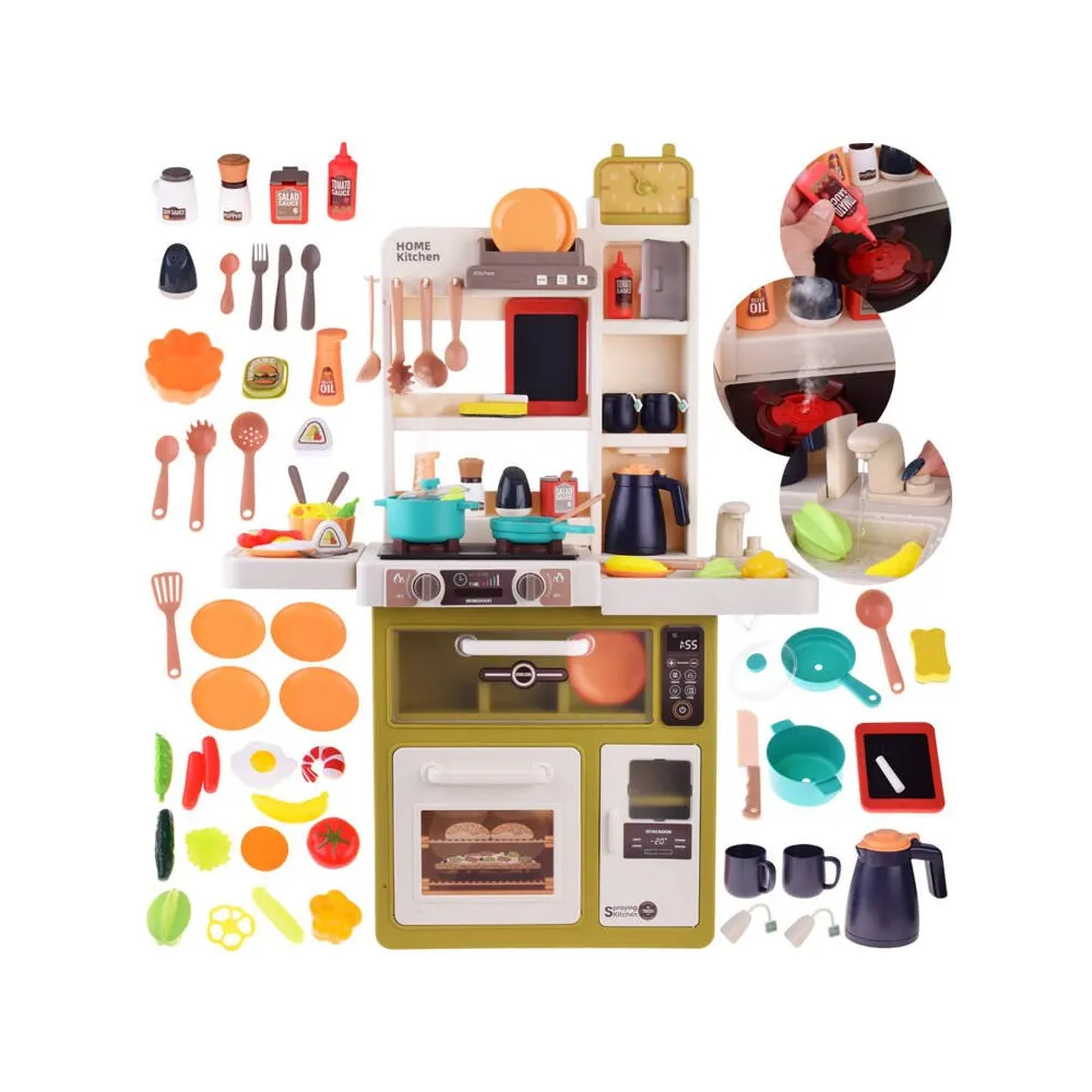 kuchnia do zabawy z efektem gotowania dla dzieci, widok z przodu