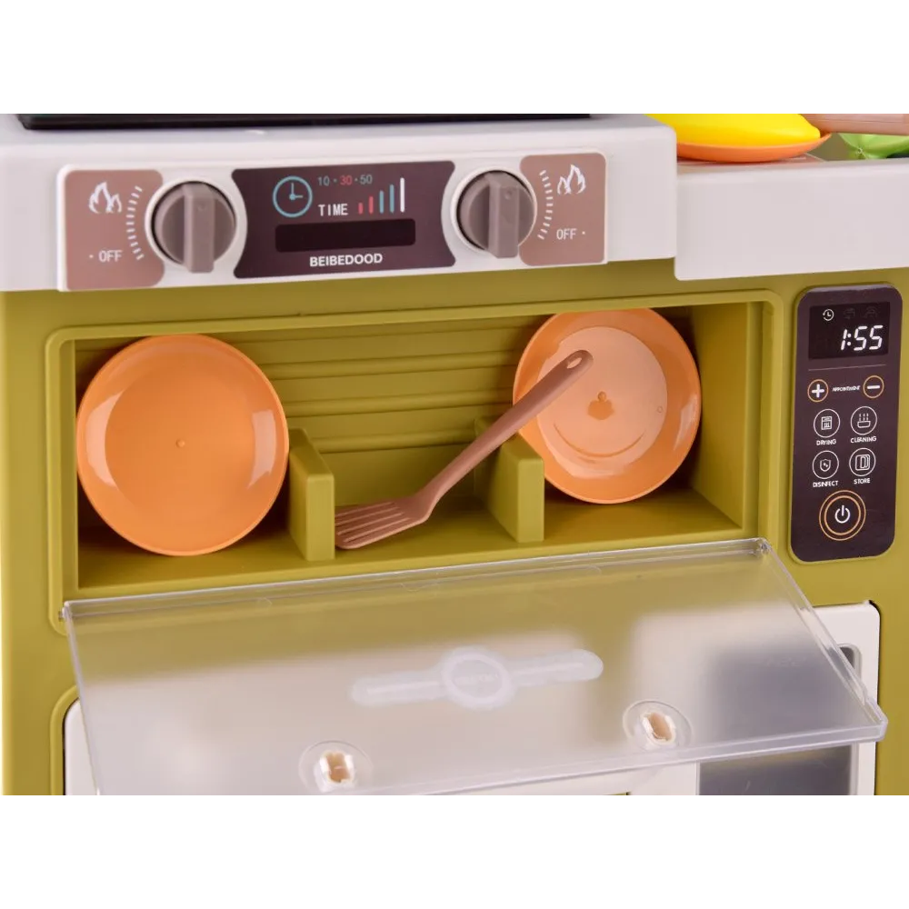 syfon z kranem i funkcją wody w kuchni dla dzieci