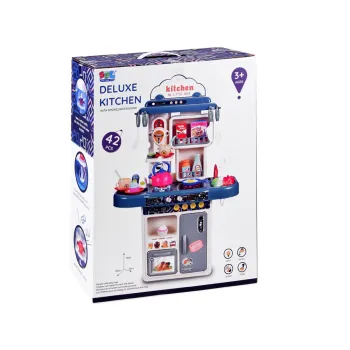 dziecko bawiące się zestawem odgrywając scenki gotowania