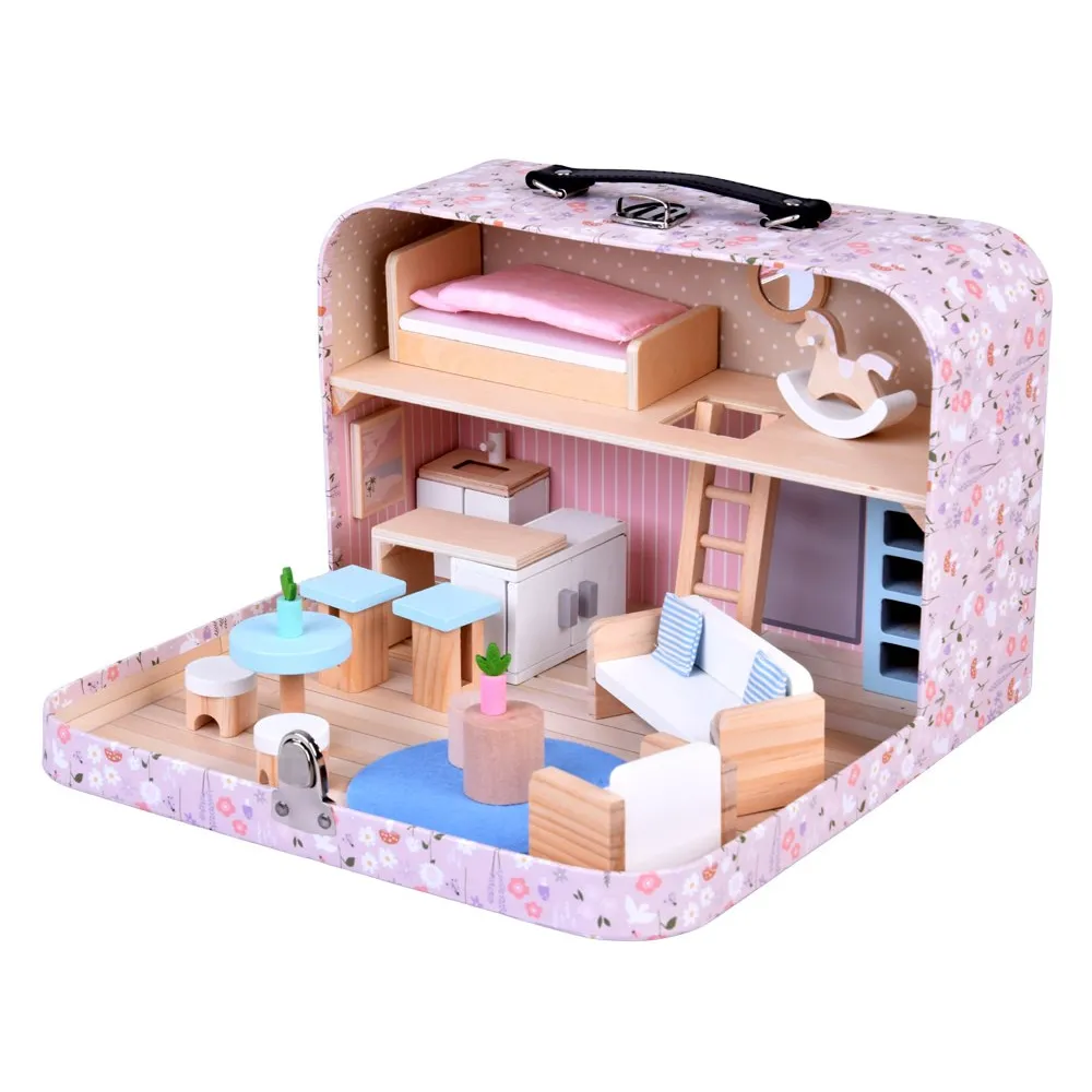 Detal: zestaw akcesoriów kuchennych do domku dla lalek