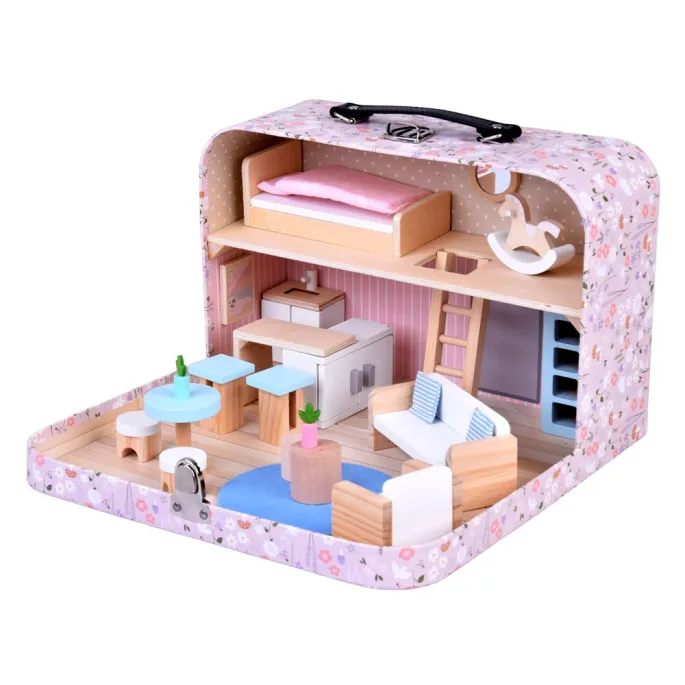 Detal: zestaw akcesoriów kuchennych do domku dla lalek