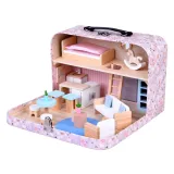 Detal: zestaw akcesoriów kuchennych do domku dla lalek