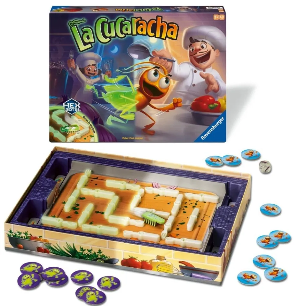 specjalna edycja gry La Cucaracha z ruchomym robakiem na planszy