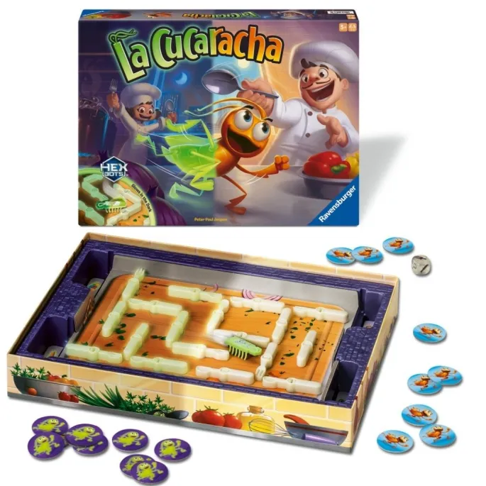specjalna edycja gry La Cucaracha z ruchomym robakiem na planszy