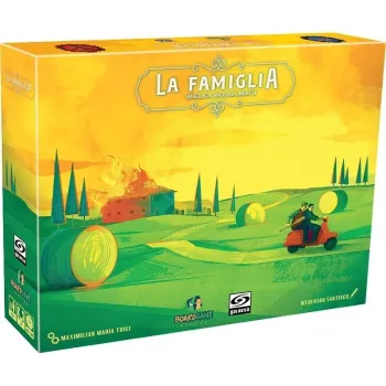 La Familgia: Wielka wojna mafii – plansza gry z detalami regionów Sycylii