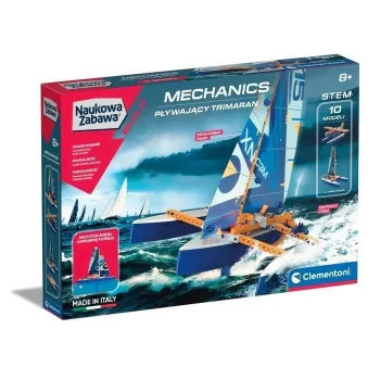 model trimaranu do samodzielnego montażu z elementami konstrukcyjnymi