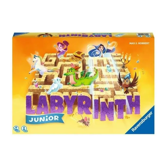 Labyrinth Junior – kolorowa gra planszowa z przesuwanymi korytarzami
