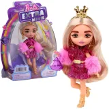 Lalka Barbie EXTRA MINIS w imprezowej różowej stylizacji na stojaku