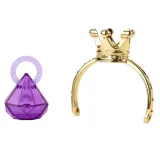 Barbie MINI z długimi blond włosami, złotą koroną i błyszczącą sukienką