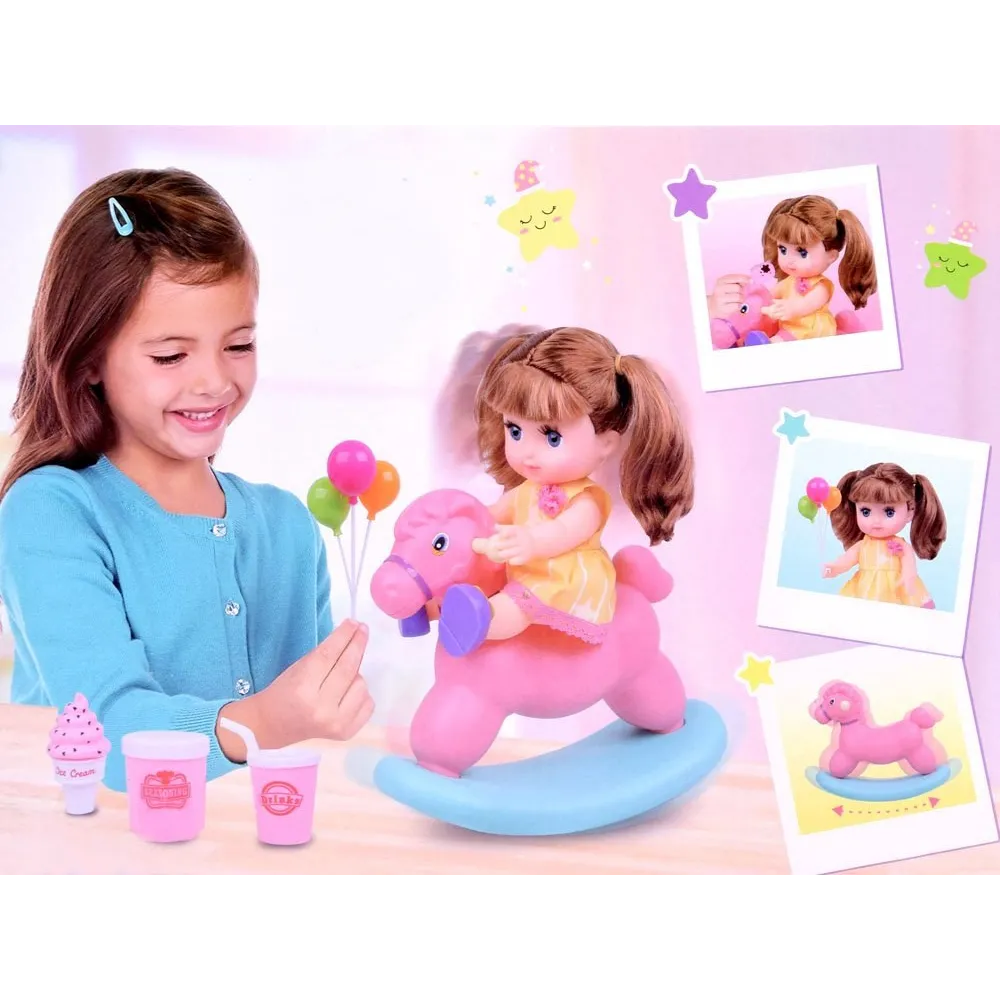 zestaw z akcesoriami: lody, pączek, kubeczek i pojemniczek