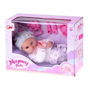 Ujęcie lalki prezentujące harmonijnie ułożony strój i dodatki