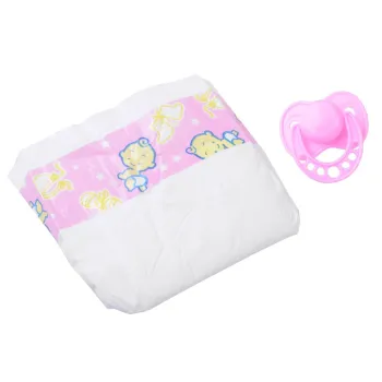 Widok całej sylwetki lalki bobasa 43 cm