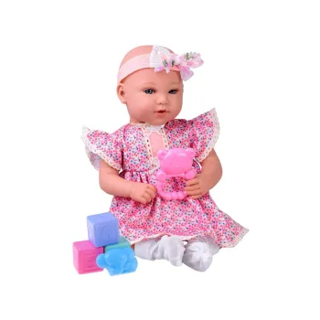 Lalka BOBAS interaktywna 46cm - w liliowej sukience + akcesoria ZA5834