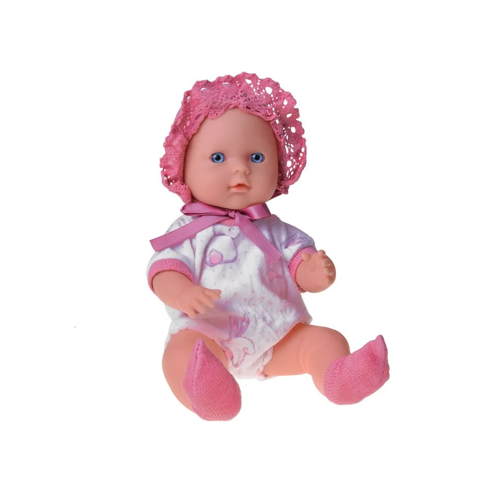 zdjęcie zestawu z lalką, nosidełkiem i butelką na tle jasnym