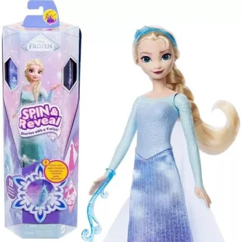 Lalka Elsa z serii Disney Frozen Spin&Reveal w opakowaniu z akcesoriami