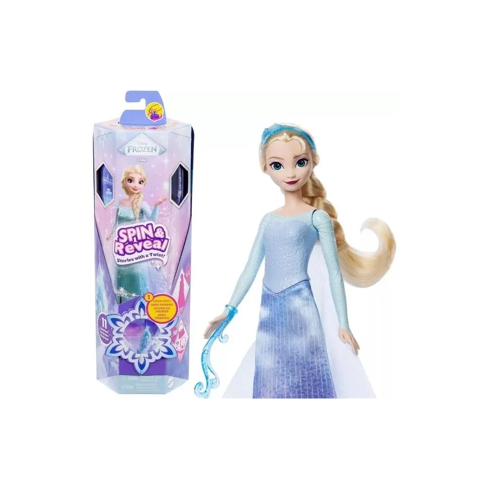 Lalka Elsa z serii Disney Frozen Spin&Reveal w opakowaniu z akcesoriami