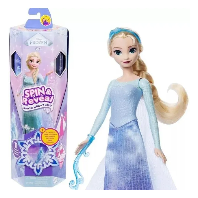 Lalka Elsa z serii Disney Frozen Spin&Reveal w opakowaniu z akcesoriami