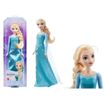 Lalka Frozen Elsa w lodowej sukni z peleryną i charakterystycznym warkoczem
