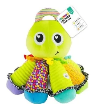 pluszowa ośmiornica orkiestra TOMY z kolorowymi mackami na białym tle