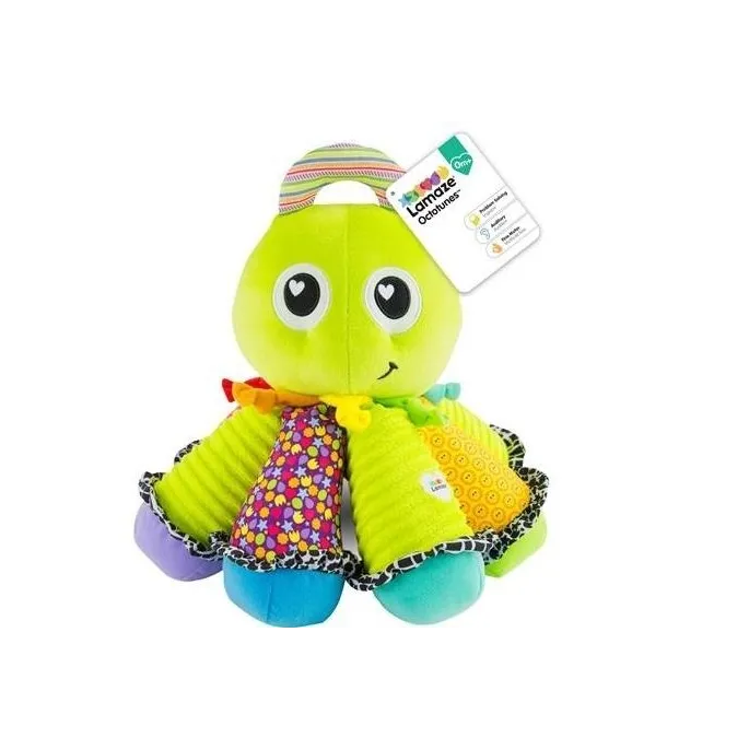 pluszowa ośmiornica orkiestra TOMY z kolorowymi mackami na białym tle