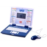 Zbliżenie na klawiaturę edukacyjnego laptopa dla dzieci