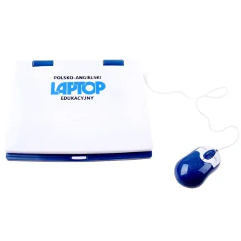 Logo laptopa oraz kolorowa obudowa przeznaczona dla dzieci