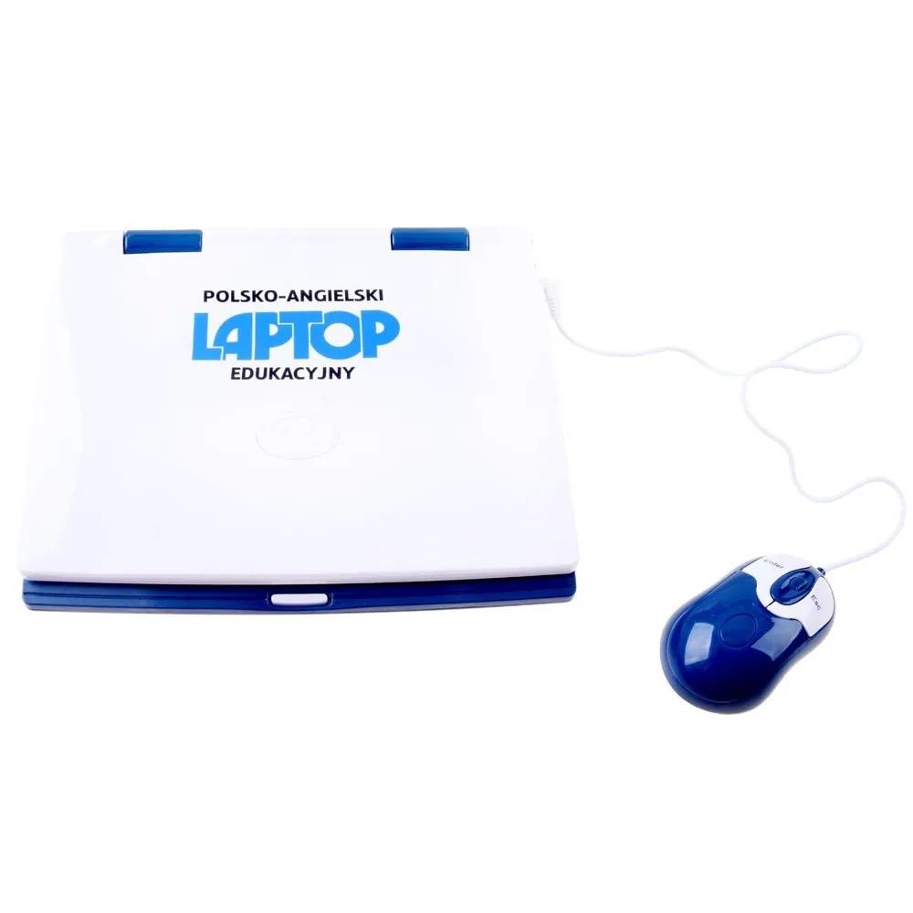 Logo laptopa oraz kolorowa obudowa przeznaczona dla dzieci