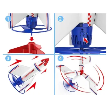 Widok rakiety z rozwiniętymi piankowymi skrzydłami w trakcie lotu