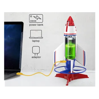 Kolorowe opakowanie latającej rakiety z kompletnym zestawem