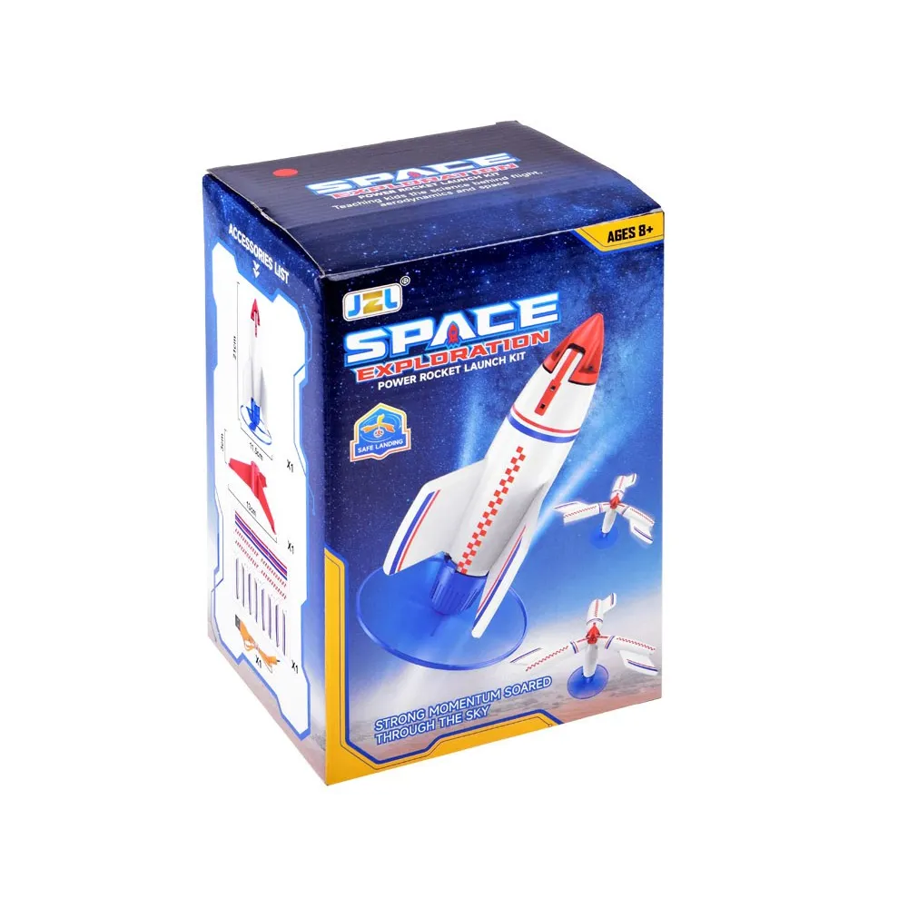 Szczegół rakiety z wirującym niebieskim dyskiem umożliwiającym wznoszenie