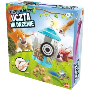 Zabawka Latające Wiewiórki z motywem uczty na drzewie wśród gałęzi