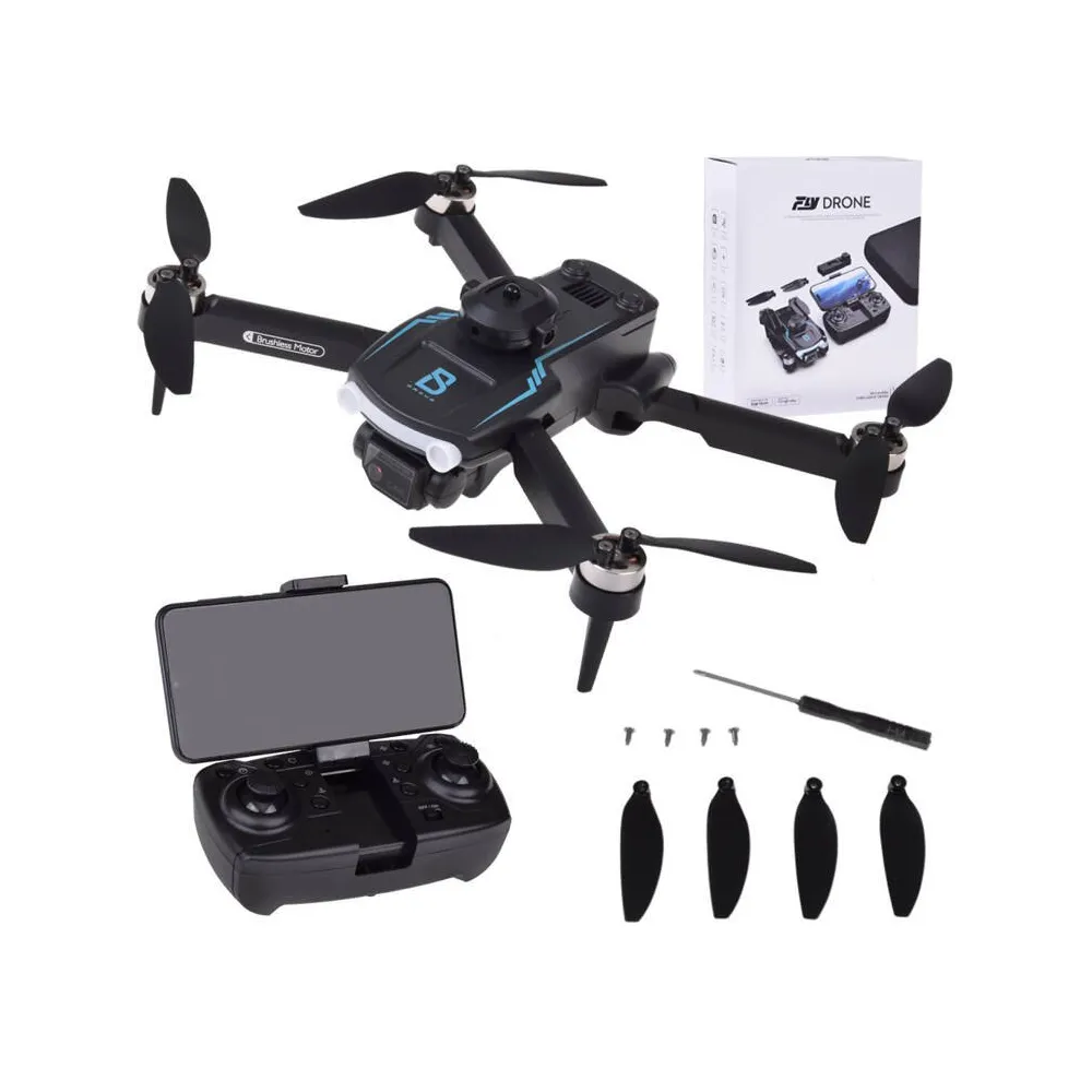 Dron quadcopter RC0657 podczas lotu na tle jasnego nieba