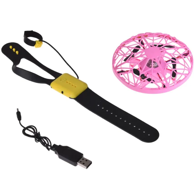 zbliżenie na LED-owe oświetlenie drona latającego rc0653 ro