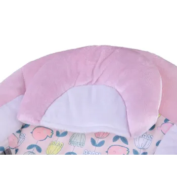 leżaczek widok z boku, prezentujący metalowy stelaż