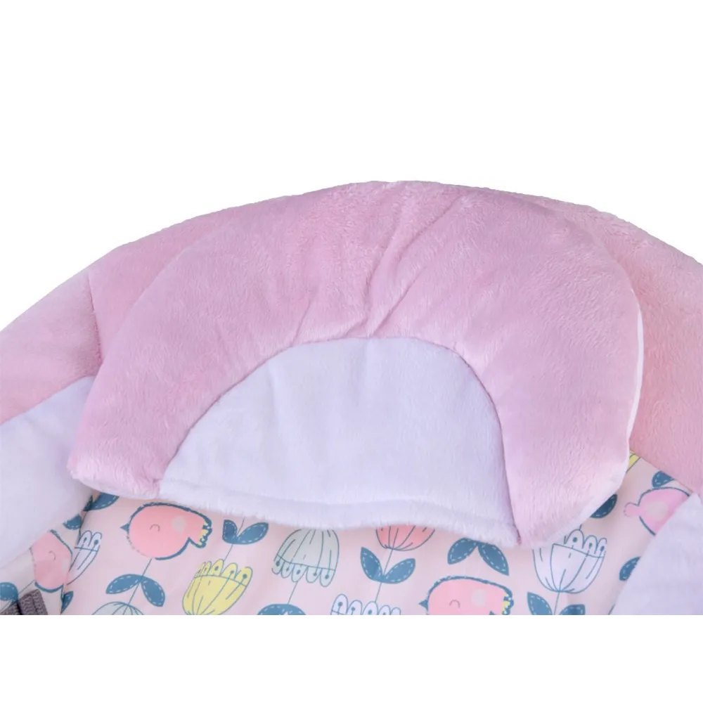 leżaczek widok z boku, prezentujący metalowy stelaż