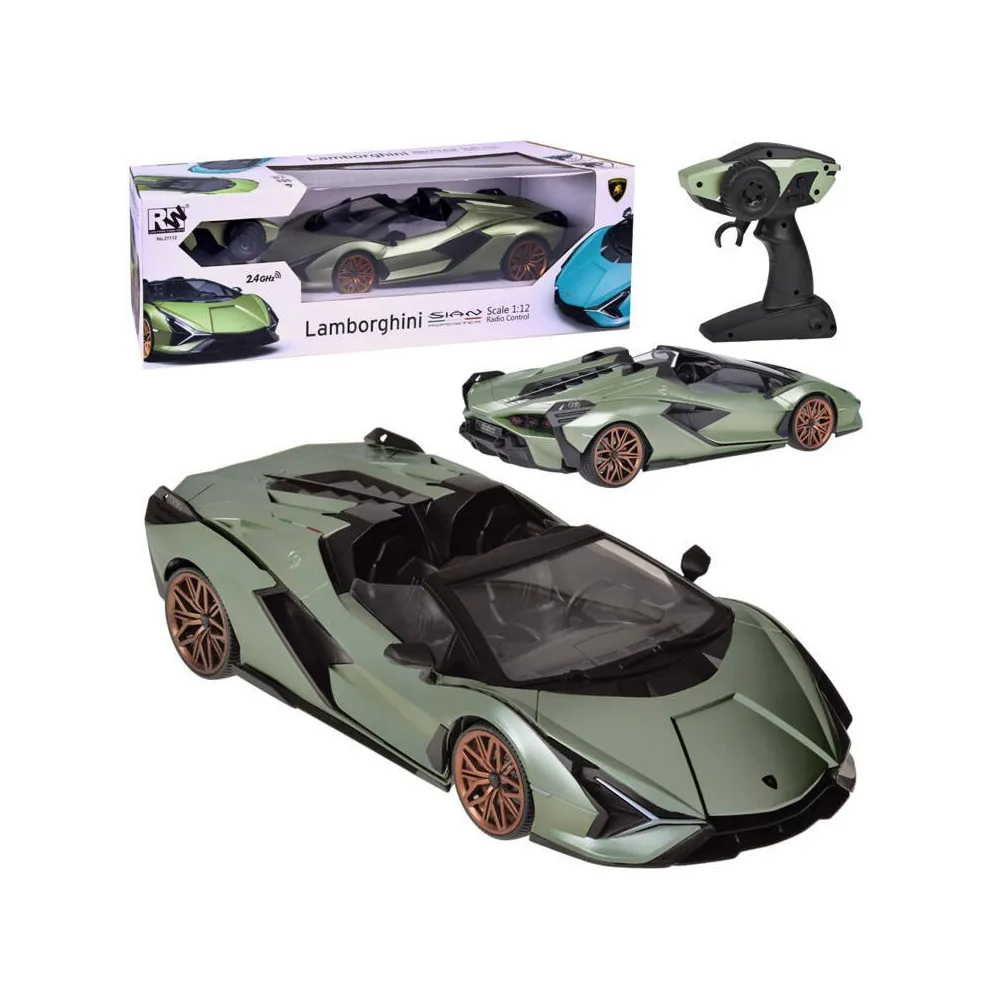 zdalnie sterowane auto Lamborghini Sián w kolorze matowym na białym tle