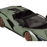 zbliżenie na przednią część modelu Lamborghini Sián z widocznym znaczkiem