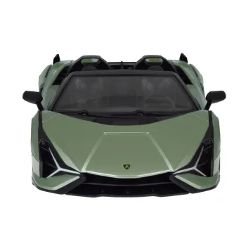 detal czarnego wnętrza licencjonowanego Lamborghini Sián model rc