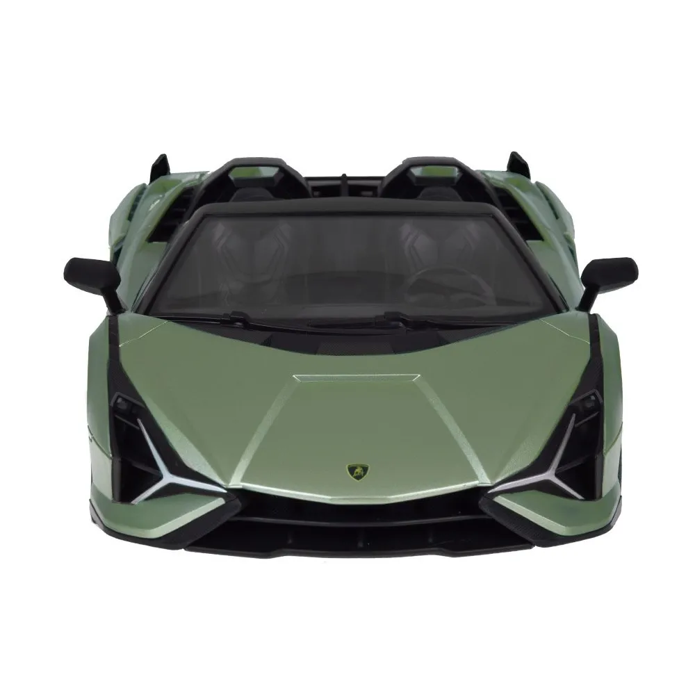 detal czarnego wnętrza licencjonowanego Lamborghini Sián model rc