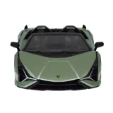 detal czarnego wnętrza licencjonowanego Lamborghini Sián model rc