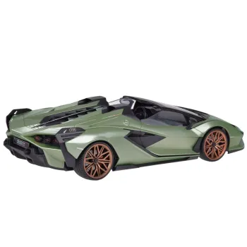 tył Lamborghini Sián rc z podświetlonymi na czerwono światłami cofania