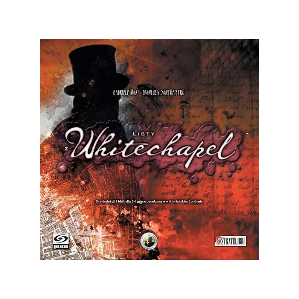 Gra planszowa Listy z Whitechapel z planszą i komponentami na stole