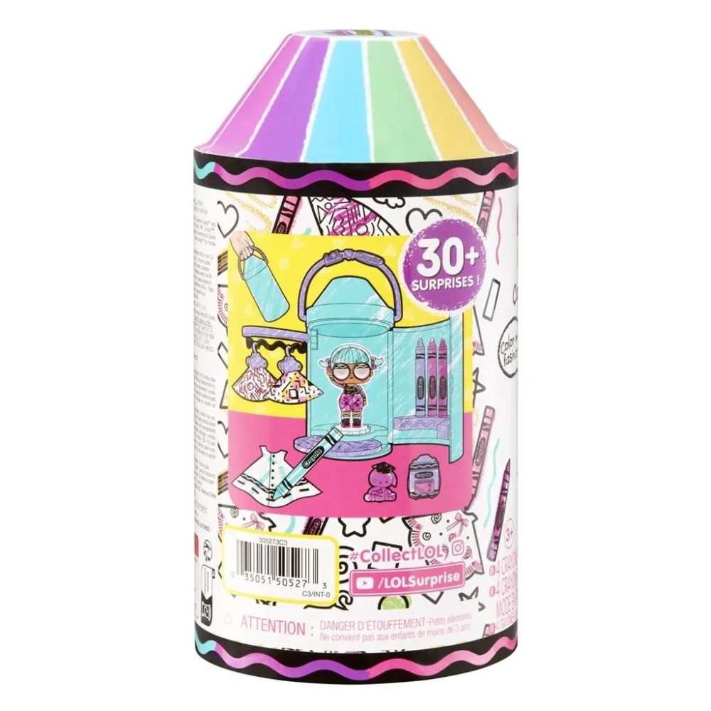 LOL Surprise Color Me Studio z lalką, kredkami i papierowymi ubrankami w kapsule