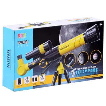 Lekka, plastikowa obudowa lunety ze statywem i akcesoriami