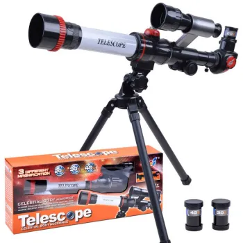 luneta teleskopowa es0020 z zamontowanym statywem na biurku